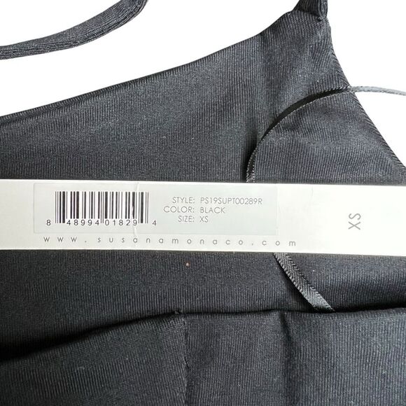 NEW Susana Monaco Single Strap Top in Black XSmall - Picture 3 of 10